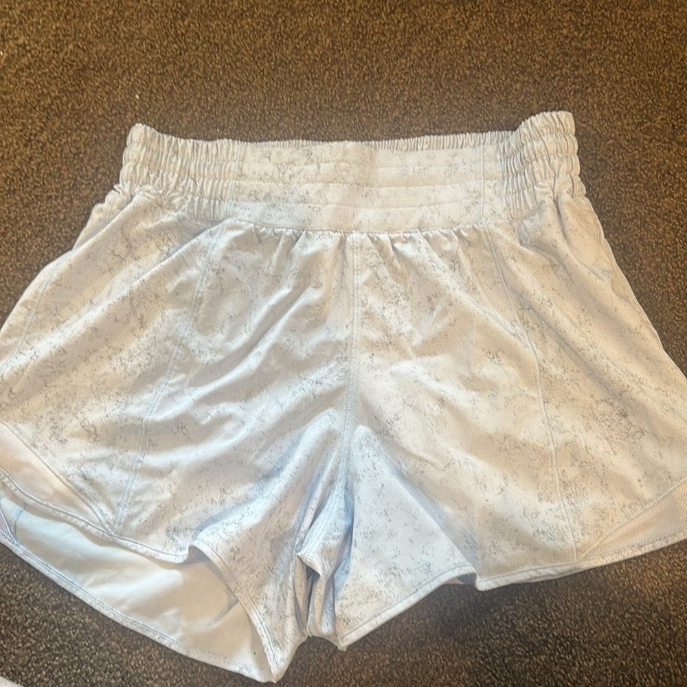 LULULEMON athletica Light blue and gray patterned Athletic Shorts - Picture 4 of 7